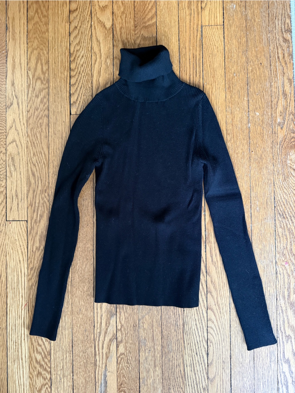 Anthropologie Maeve Black Ribbed Turtleneck - Size XS - NWT